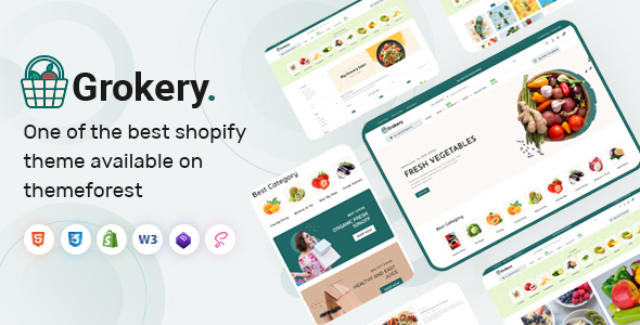 Grokery – Vegetable, Organic & Grocery Supermarket Responsive Shopify Theme OS 2.0