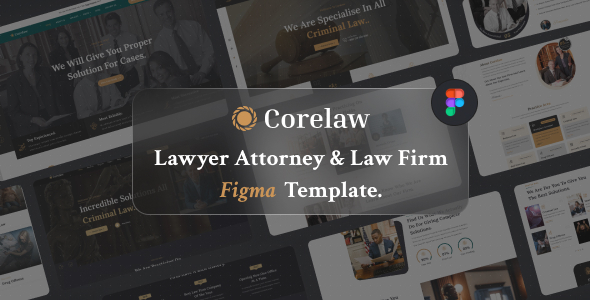 Corelaw - Lawyer Attorney & Law Firm Figma Template