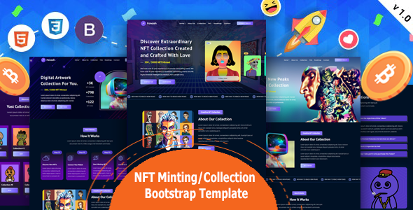 Fonash - NFT Collection/Minting Bootstrap Template