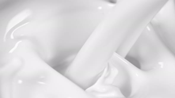 Super Slow Motion Shot of Pouring Fresh Milk at 1000Fps