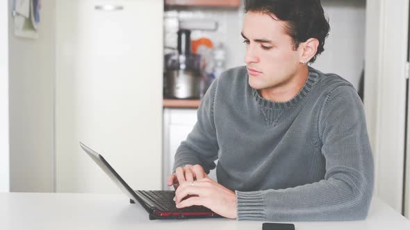 Man using computer