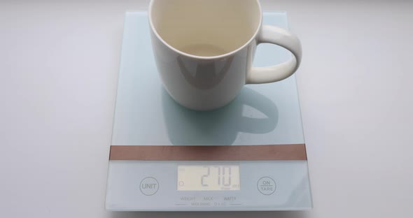 Weighing 200 Grams of Water on a Kitchen Scale