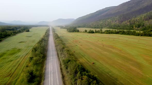 roads and fields of agriculture