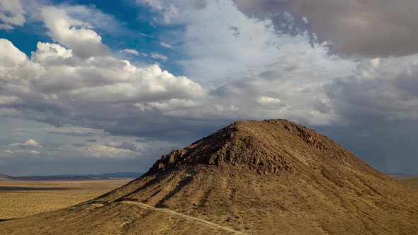 Mojave Desert Hyper Lapse on a Stormy Day