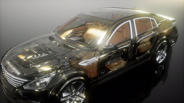 Engine and Other Parts Visible in Car alt