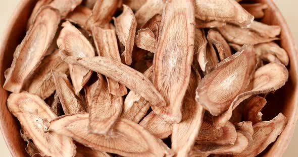 Dried heap of burdock 