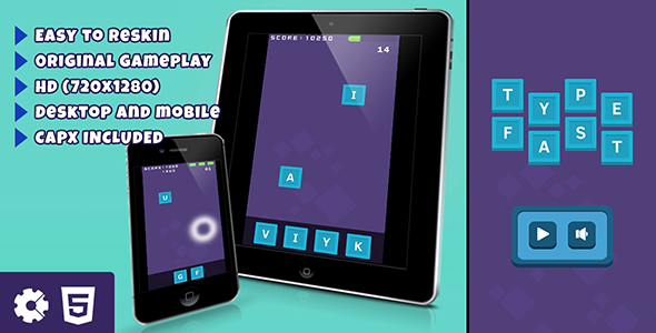 Type Fast Mobile - HTML5 Game
