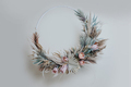 Circle decorated with beautiful flowers in bohemian style. - PhotoDune Item for Sale