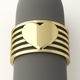 Art Deco heart ring 3D model - 3DOcean Item for Sale