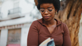 Portrait of African American girl in glasses having time to read - PhotoDune Item for Sale
