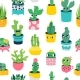 Cactus Seamless Pattern - GraphicRiver Item for Sale