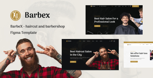 BarbeX - Hair Salon and Barber Shop Figma Template