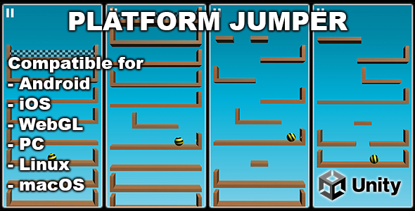 Platform Jumper - Casual 3D Unity Game With Admob Ads
