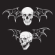 Flying Human Skulls with Bat Wings - GraphicRiver Item for Sale