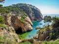 View of secluded cove with emerald green water near Palamos, Catalonia - PhotoDune Item for Sale