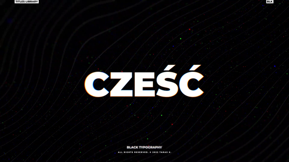 Black Bold Titles | After Effects alt