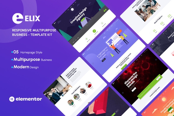 Elix – Responsive Multipurpose Creative Business Template Kit – 0 Sold!