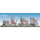 Raleigh North Carolina City Skyline with Color Buildings and Blue Sky. - GraphicRiver Item for Sale