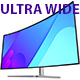 Ultrawide Display Monitor 3D Model for Element 3D & Cinema 4D - 3DOcean Item for Sale