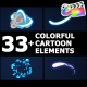 Colorful Cartoon Elements | FCPX - VideoHive Item for Sale