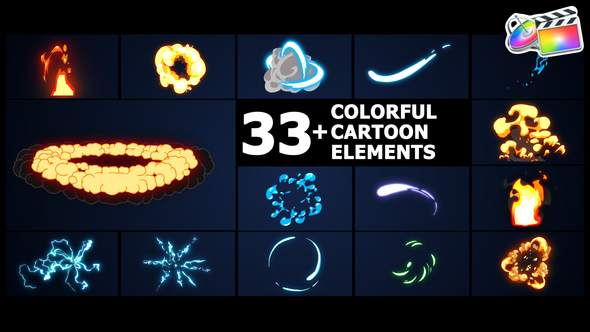 Colorful Cartoon Elements | FCPX alt