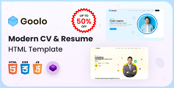 Goolo | Resume Personal Portfolio HTML Template