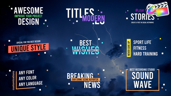 Modern Titles for FCPX