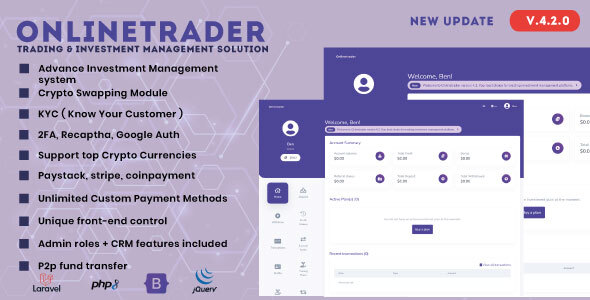 OnlineTrader - Trading and investment management system
