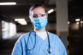 Frontline medical worker in EMS clinic or Coronavirus mobile testing center - PhotoDune Item for Sale