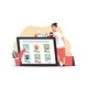 Guy Order Food Online Via Device - GraphicRiver Item for Sale