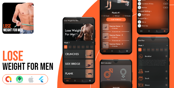 Workout flutter app – Weight loose for men