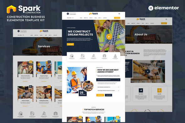 Spark Construction - Construction Elementor Template Kit