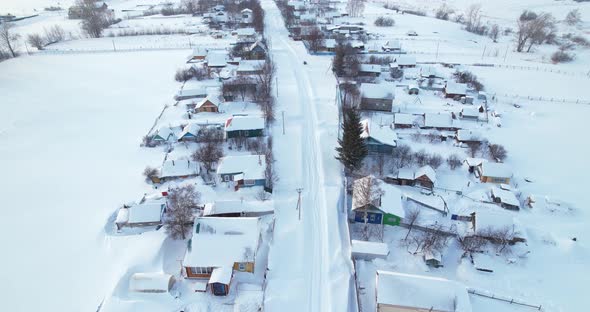 Village In Winter