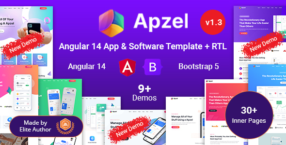 Apzel - Angular 14 App & SaaS Software Startup Template