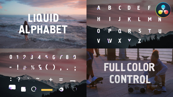 Liquid Alphabet | DaVinci Resolve