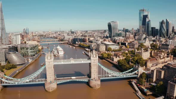 Tower Bridge in London, the UK.