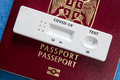 COVID-19 serological rapid diagnostic test on a Serbia passport - PhotoDune Item for Sale