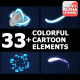Colorful Cartoon Elements | Motion Graphics Pack - VideoHive Item for Sale