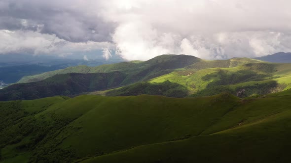 Flying Over a Highland Plateau