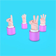 3D model cartoon hand counting numbers by C4D - 3DOcean Item for Sale