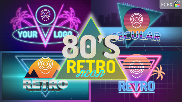 Logo Reveal 80'S Retro Neon | Final Cut Pro X