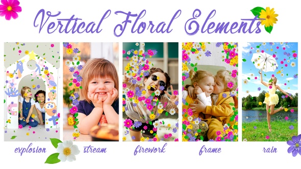 Vertical Floral Elements
