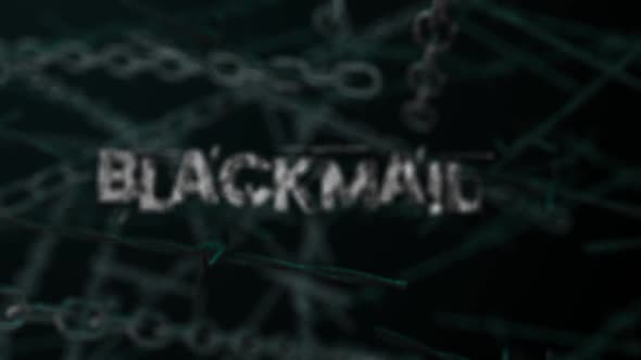 3D Dark Crime Background Word Blackmail