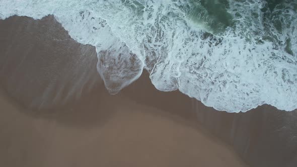 Abstract Top Down Foamy Ocean Waves