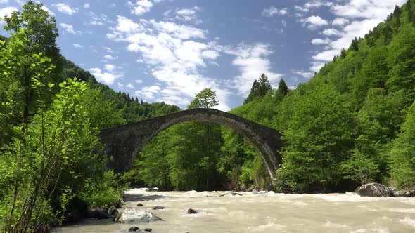 Historical Old Stone Arch Bridge