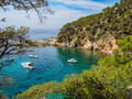 View of secluded cove with emerald green water near Palamos, Catalonia - PhotoDune Item for Sale
