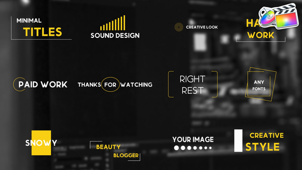 Minimal Titles for FCPX alt