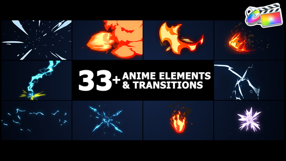 Anime Elements And Transitions | FCPX alt