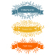 Flat Ribbons with Floral Decor - GraphicRiver Item for Sale