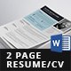 Clean Resume/CV (2 Page) - GraphicRiver Item for Sale